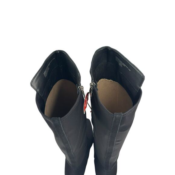 Blondo Tenor Womens Waterproof Black Suede Stretch Tall Boots Size 8.5M New $220 - Picture 10 of 13